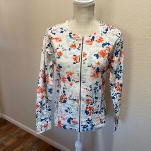 Life Style - Floral Zip-Up Jacket - Size Small
